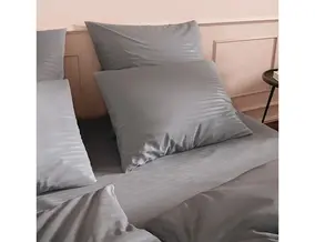 Комплект постельного белья, Страйп Сатин, Семейный, Postel'no, Мокко