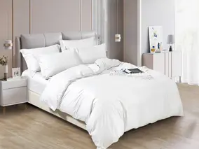 Комплект постельного белья, Поплин, 2-спальный, простынь евро, Complimento, Delicato